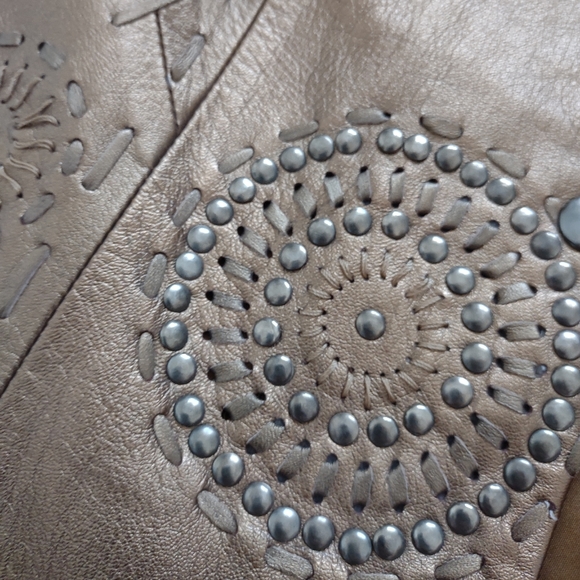 Studded leather Limited Edition jacket southwestern motif embellished - Picture 11 of 13